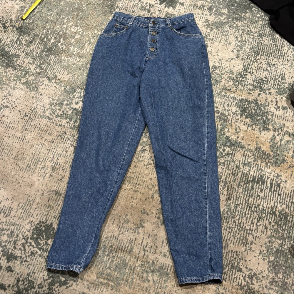 Vintage Made in USA Height Waisted Levi's Button Fly Womens Tapered Leg 28X31